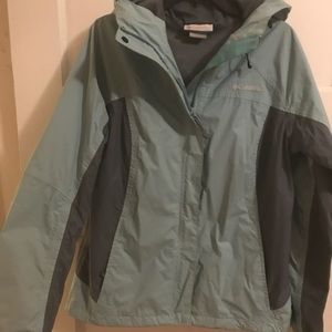 Columbia Women’s Rain Jacket - Blue Gray - Large